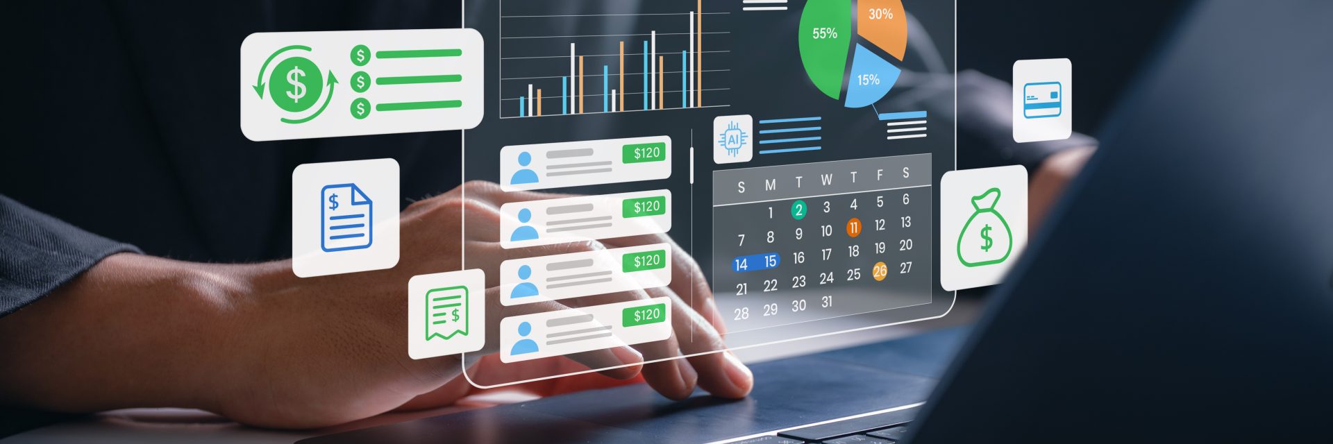 Concept d'interface de logiciel de gestion